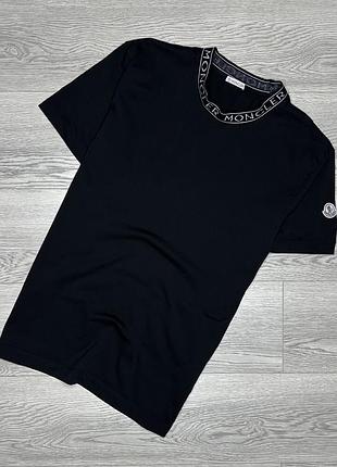 Футболка moncler чоловіча чорна