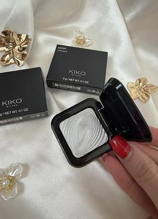 Тіні для повік kiko milano water eyeshadow 01 silver