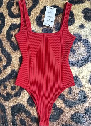 Красный боди от zara