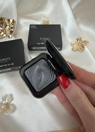 Тіні для повік kiko milano water eyeshadow 21 dark grey
