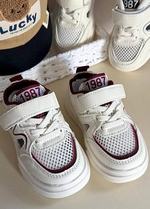 Кроссовки 95, р.22,23,24,25,26,27,28,29,30,31, белый/фиолетовый