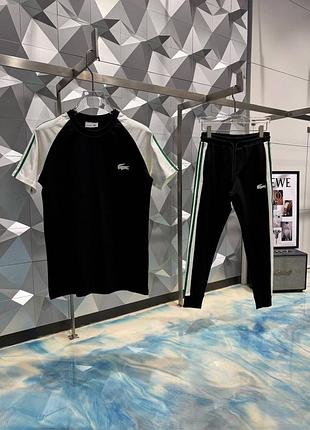 Летний комплект футболка + штаны lacoste
