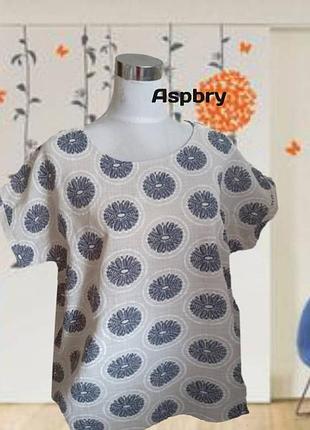 🌹🌹aspbry красивая женская блузка в принт хлопок италия на 52🌹🌹