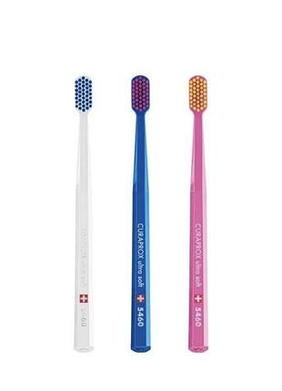 Набір зубних щіток curaprox ultra soft cs 5460/3 (к3434341), d 0,10 мм