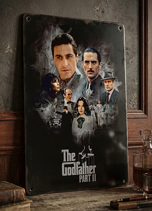 Металлическая табличка крестный отец 2 the godfather 14х20 см