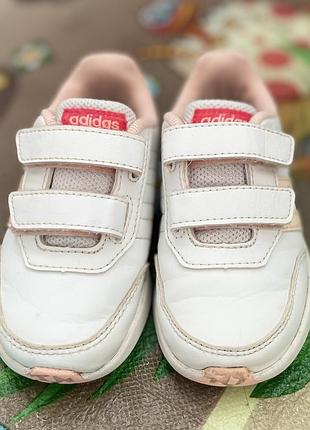 Кросівки дитячі adidas (оригінал) білі на дівчинку, розмір 14 см