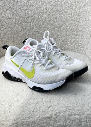 Жіночі кросівки nike air zoom bella 6 — білі з салатовим, 38.5 р.