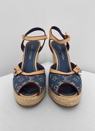Босоніжки louis vuitton denim monogram