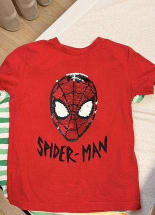 Футболка червона 110-116 spider павук
