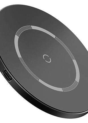 Беспроводная зарядка qi baseus simple magnetic wireless charger suit for ip12 5 в 2 а black