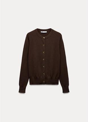 Трикотажний кардиган zara з золотими ґудзиками