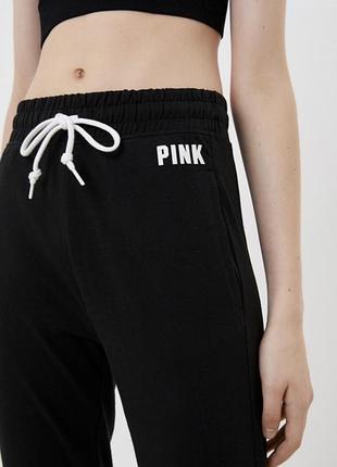 Спортивні штани жіночі victoria secret чорні з високою посадкою l