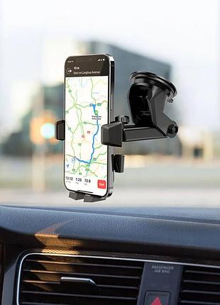 Универсальный автодержатель hoco david one-button center console car holder ca83 360° black 4