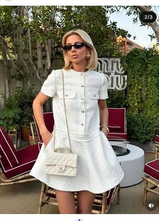 Твидовое летнее платье как у zara