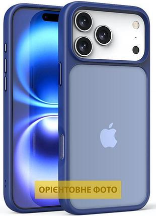 Tpu+pc чохол metal buttons для apple iphone 17 (6.3") синій / navy blue