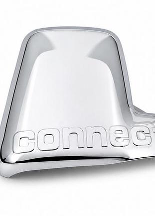 Накладки на зеркала вариант №1 с логотипом справа (1 шт., пластик) для ford connect 2010-2013 гг