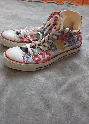 Кеды женские converse в цветочек