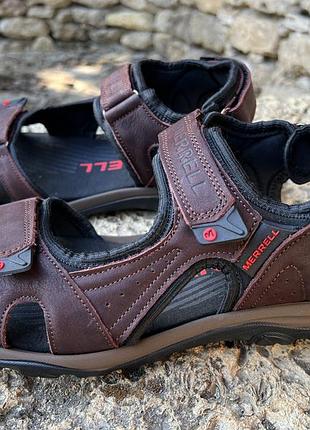Сандалії чоловічі шкіряні merrell sandspur leather sport brown 7