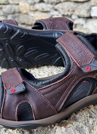 Сандалії чоловічі шкіряні merrell sandspur leather sport brown 9