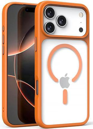 Чехол-накладка metal buttons with magsafe для apple айфон 17 pro max матовый прозрачный с металлическими кнопками, противоударный