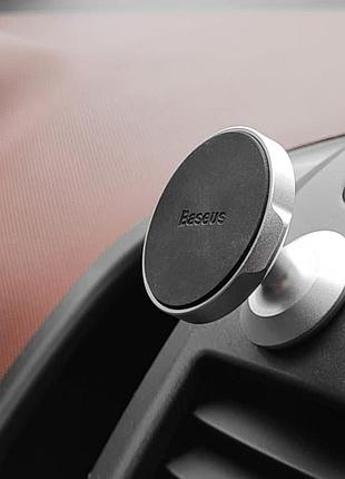 Автодержатель baseus small ears series magnetic suction bracket vertical type/360° black 3