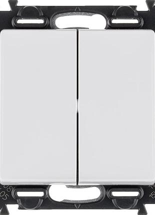 Выключатель двойной legrand valena life, 2-клавишный, белый, скрытый монтаж (752405)