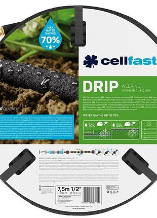 Шланг для крапельного поливу cellfast drip 1/2' 7.5м чорний (19-001)