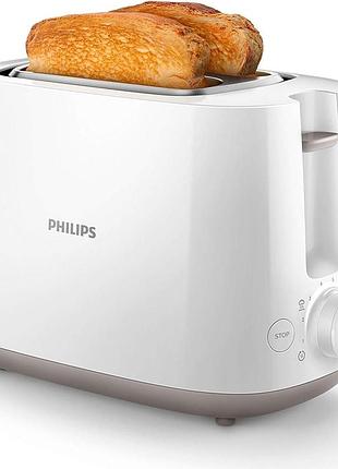 Компактный тостер philips daily collection с 8 настройками белый (hd2581/00)