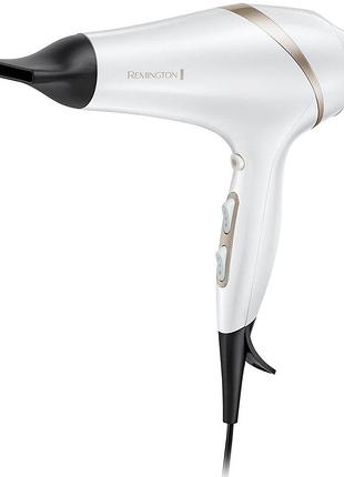 Фен для волос remington hydraluxe 2300 вт 3 температурные режимы, ионизация, холодный обдув белый (ac8901)