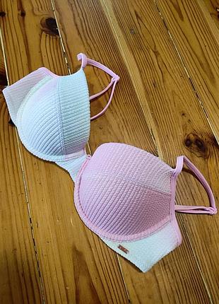 Верх від купальника crinkle від pink victoria's secret coconut white blur