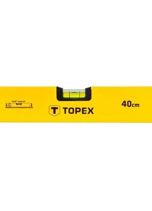 Строительный уровень topex 29c501 желтый 2 капсулы 40 см тип 500 (29c501)