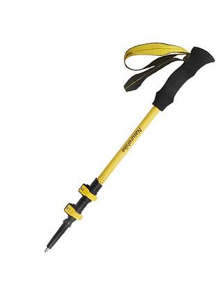 Карбоновая трекинговая палка naturehike cnk2300ds010, регулируемая 51-100 см, eva, черный/желтый (6976023923524)