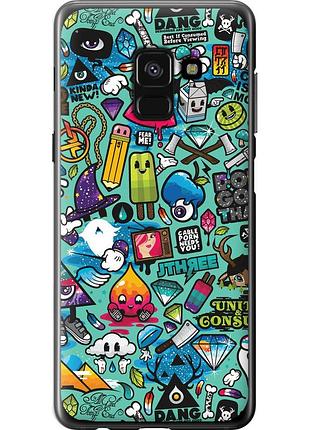 Чехол силиконовый на телефон samsung galaxy a8 2018 a530f стикер бомбинг 1 "693u-1344-58250"