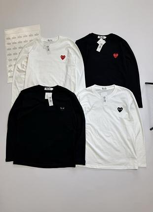 Cdg play longsleeve / comme des garcons / лонгслив кофта кдг плей / ком де гарсон кофта лонгслив лонг футболка с длинным рукавом