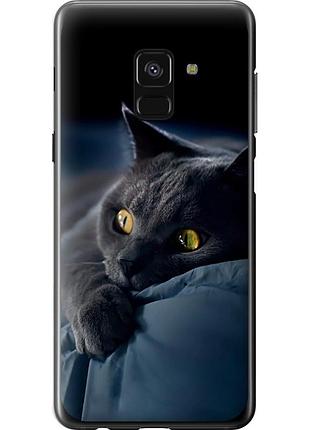 Чохол силіконовий на телефон samsung galaxy a8 2018 a530f димчастий кіт "825u-1344-58250"