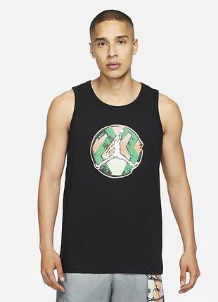 Jordanair jordan pattern printing sports vest men's black size m,xl