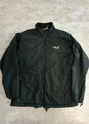 Жіноча утеплена куртка jack wolfskin softshell / outdoor чорна