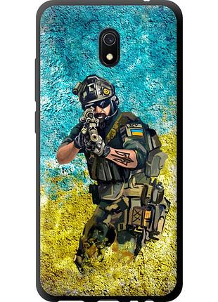 Чехол tpu патриотический на телефон xiaomi redmi 8a воин зсу "5311b-1794-58250"