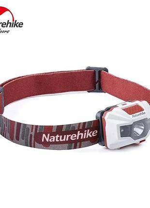 Фонарик налобный naturehike td-02 nh00t002-d white-red \ акб 1200mah \ 150um