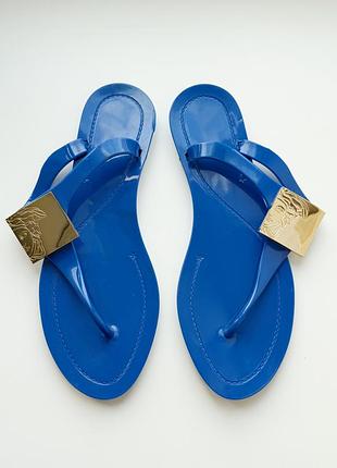 Женские прорезиненные шлепанцы, вьетнамки versace