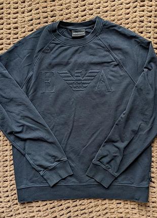 Свитшот emporio armani navy blue l оригинал