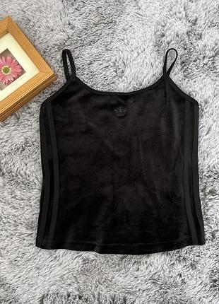 Велюровий топ -майка adidas originals velvet vest.