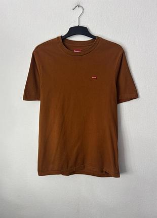 Supreme small box tee rust original чоловіча футболка супрім оригінал
