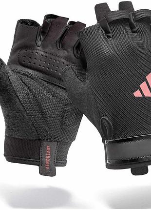 Рукавички для тренінгу adidas essential training gloves м чорний,рожевий