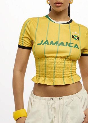 Кроп-топ футболка sumwon jamaica ⚽️🇯🇲