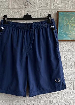 Шорти fred perry big logo нейлонові рл вінтаж vintage з великим логотипом плавки з сіткою