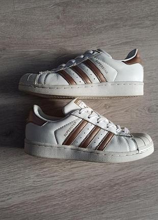 Кожаные кроссовки adidas superstar 36р
