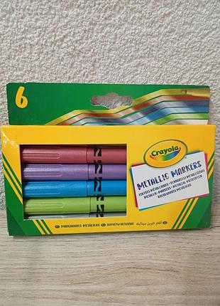 Набор фломастеров crayola metallic из 6 цветов с эффектом "металлик"