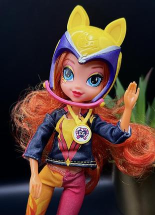 Лялька little pony equestria girls sunset shimmer з колекції sporty style motocross