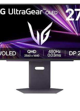 Монитор lg 27" 27gx790a-b 2xhdmi, dp, usb, audio, oled, 2560x1440, 480hz, 0.03ms, dci-p3 98.5%, g-sync, freesync, has, hdr400